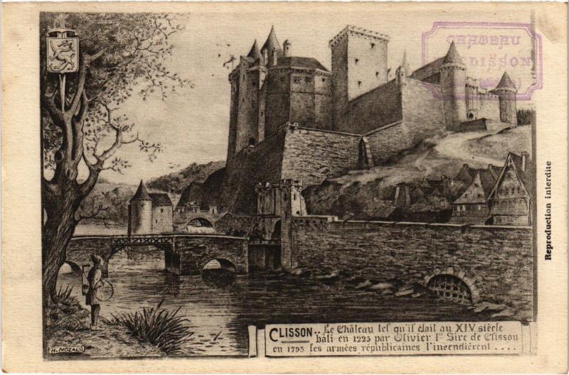 Carte postale ancienne Clisson le Chateau à Clisson