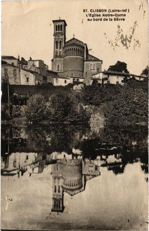 Carte postale ancienne Clisson Eglise Notre Dame à Clisson