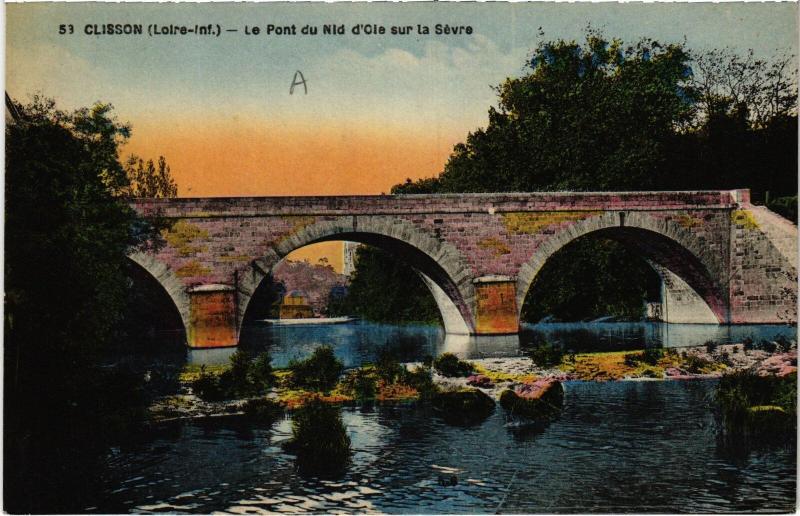 Carte postale ancienne Clisson Pont de Nid d'Oie à Clisson