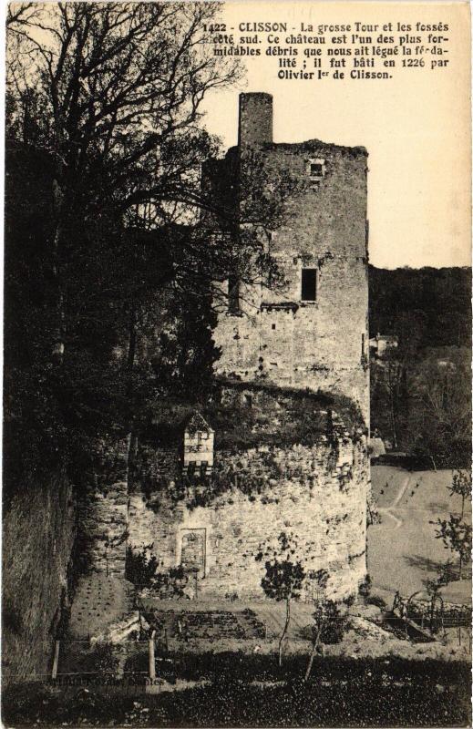 Carte postale ancienne Clisson la grosse Tour à Clisson