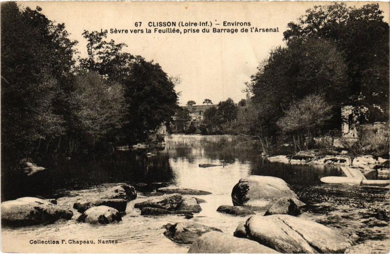 Carte postale ancienne Clisson Barrage de l'Arsenal à Clisson