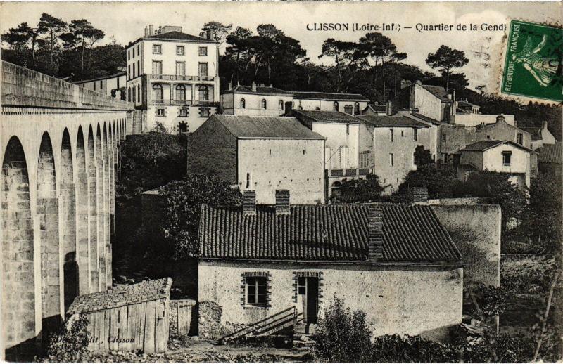 Carte postale ancienne Clisson Quartier à Clisson