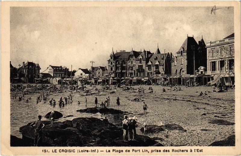 Carte postale ancienne Le Croisic la Plage de Port Lin au Croisic