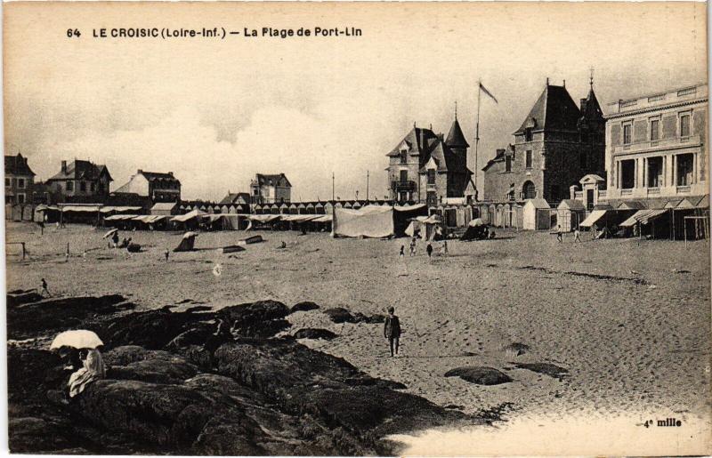 Carte postale ancienne Le Croisic Plage de Port Lui au Croisic