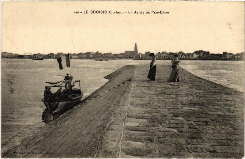 Carte postale ancienne Le Croisic la Jetee de Pen Bron au Croisic