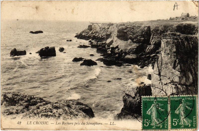 Carte postale ancienne Le Croisic les Rochers au Croisic