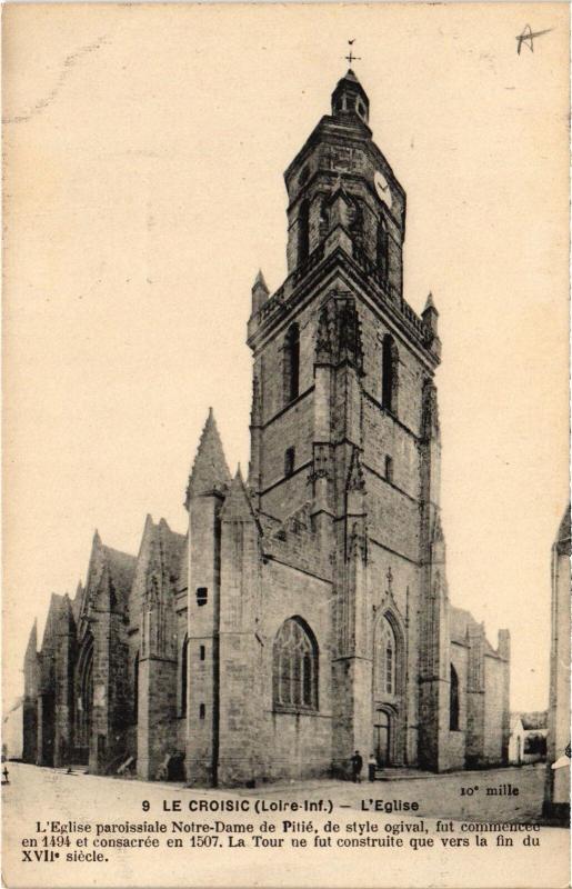 Carte postale ancienne Le Croisic Eglise au Croisic
