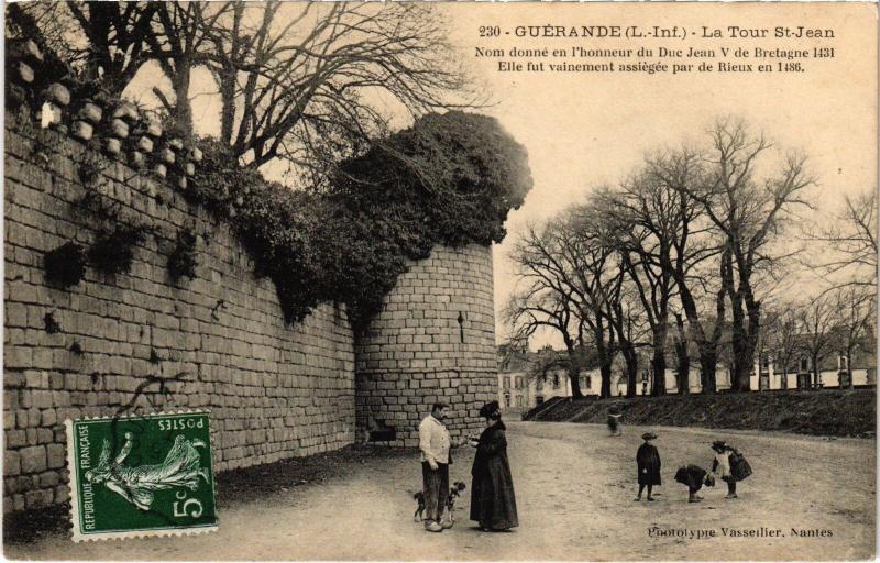 Carte postale ancienne Guerande Tour Saint-Jean
