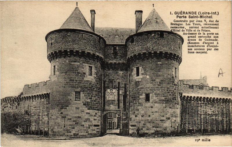 Carte postale ancienne Guerande Porte Saint-Michel