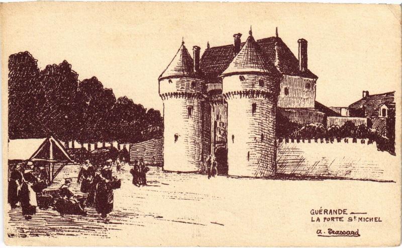 Carte postale ancienne Guerande Porte Saint-Michel