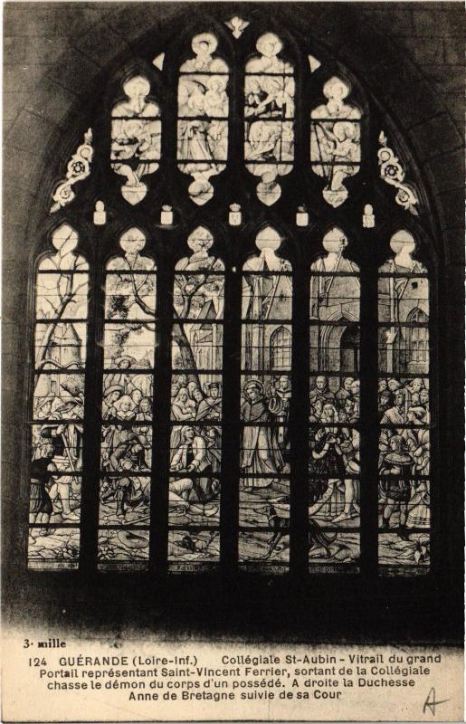 Carte postale ancienne Guerande Collegiale Saint-Aubin