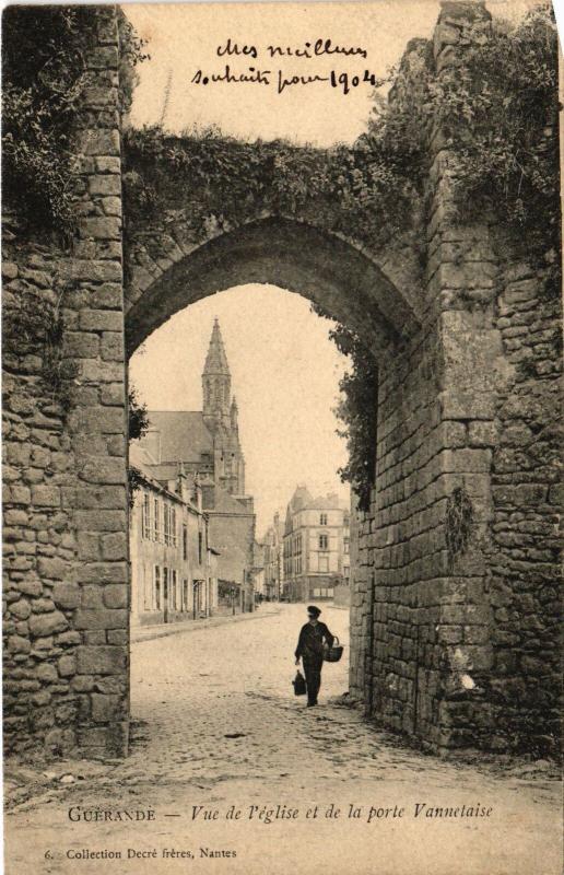 Carte postale ancienne Guerande Porte Vannetaise