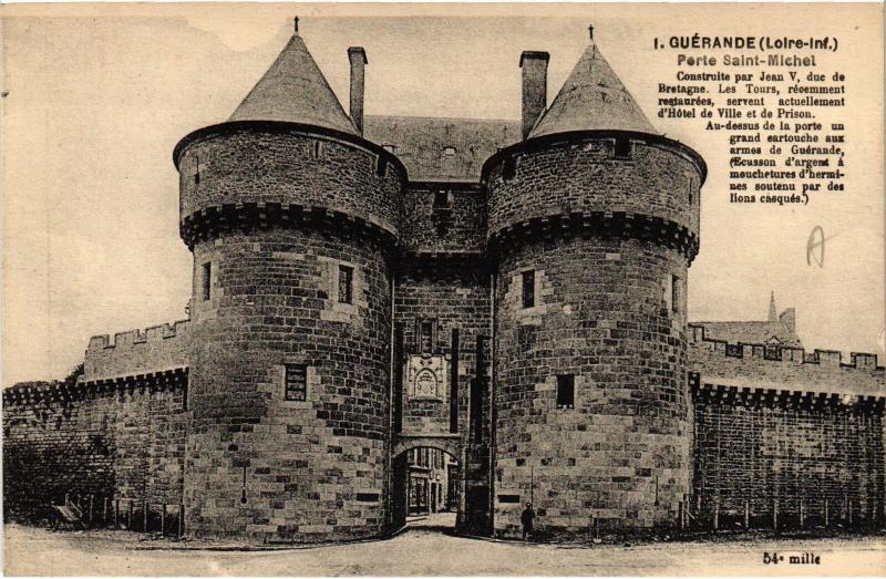 Carte postale ancienne Guerande Porte Saint-Michel
