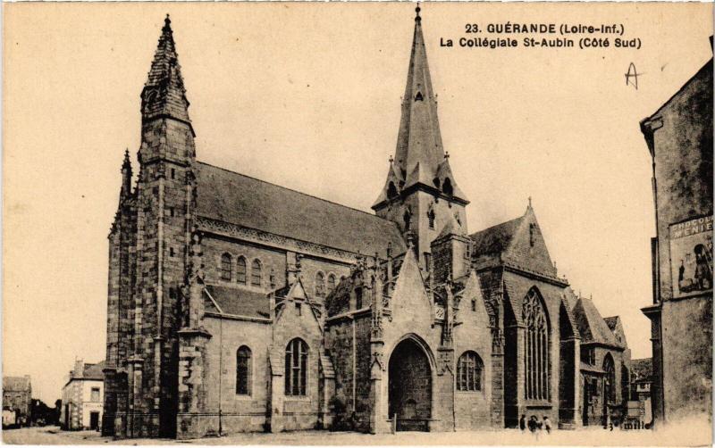 Carte postale ancienne Guerande Collegiale Saint-Aubin