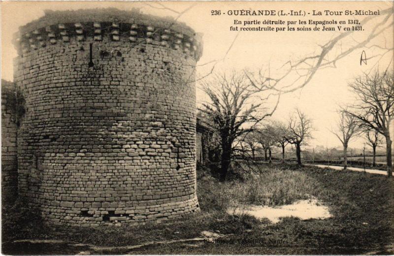 Carte postale ancienne Guerande Tour Saint-Michel