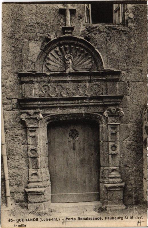Carte postale ancienne Guerande Porte renaissance