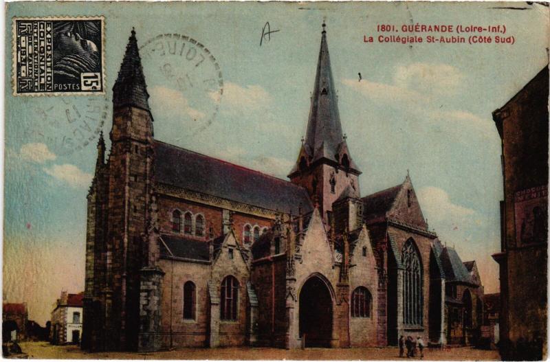 Carte postale ancienne Guerande Collegiale Saint-Aubin