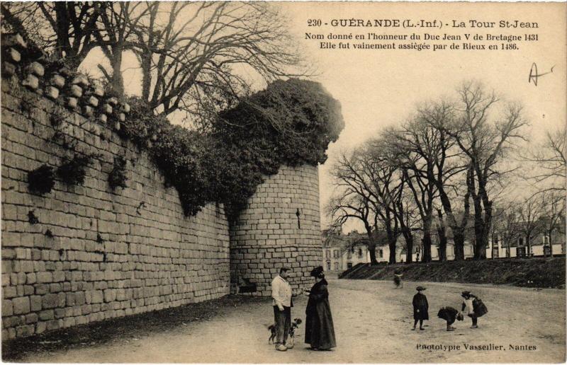 Carte postale ancienne Guerande Tour Saint-Jean