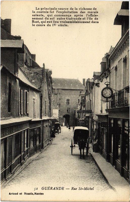 Carte postale ancienne Guerande Rue Saint-Michel