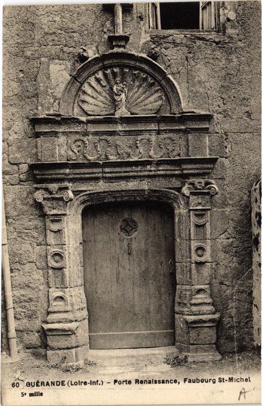 Carte postale ancienne Guerande Porte renaissance