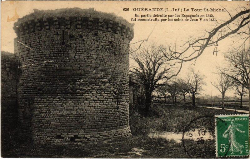 Carte postale ancienne Guerande Tour Saint-Michel