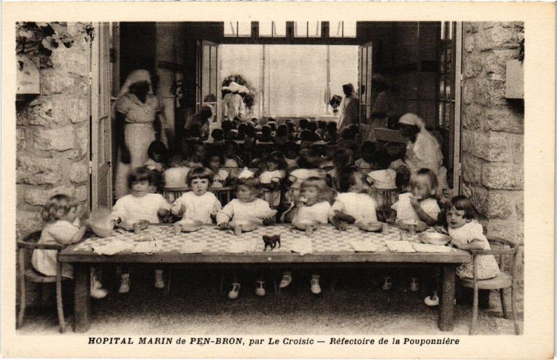 Carte postale ancienne Le Croisic Hopital Marin de Pen Bron Refectoire ed la Pouponniere au Croisic