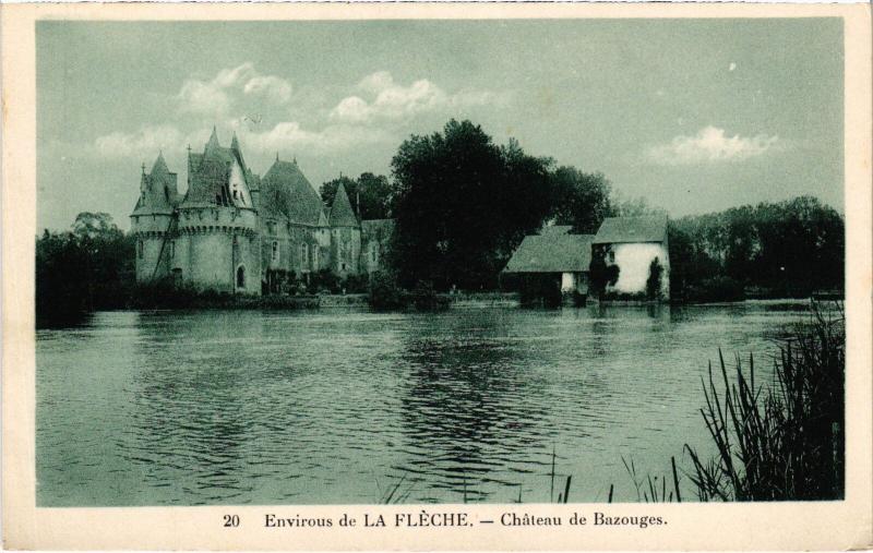 Carte postale ancienne Environs de La Fleche Chateau de Bazouges France