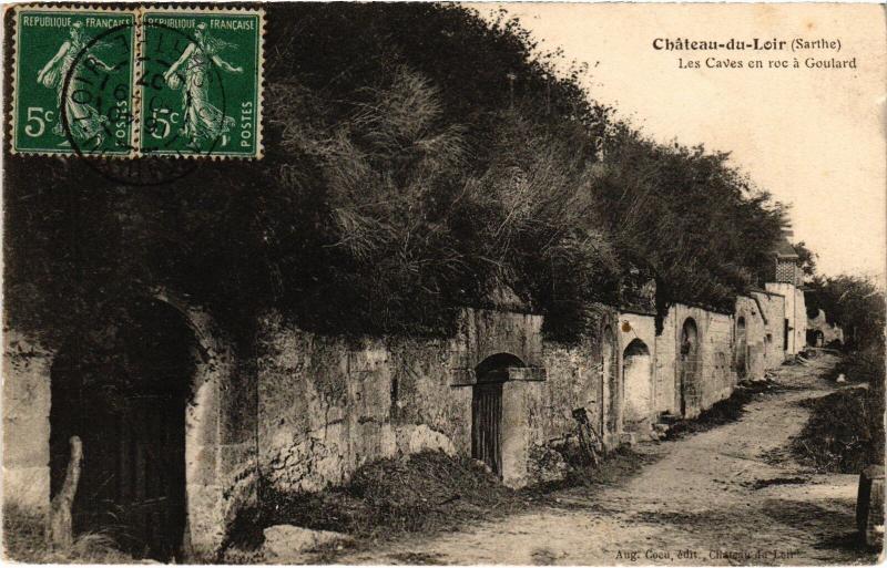 Carte postale ancienne Chateau-du-Loir Les Caves en Roc a Goulard France