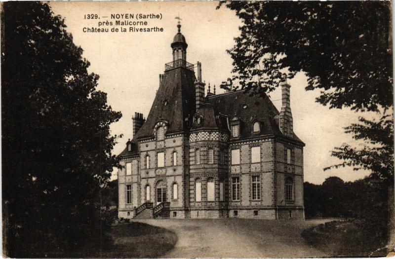 Carte postale ancienne Noyen-sur-Sarthe pres Malicorne - Chateau de la Rivesarthe France à Noyen-sur-Sarthe