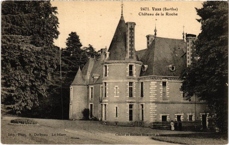 Carte postale ancienne Vaas Chateau de la Roche France
