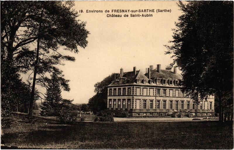 Carte postale ancienne Environs de Fresnay-sur-Sarthe Chateau de Saint-Aubin France à Fresnay-sur-Sarthe
