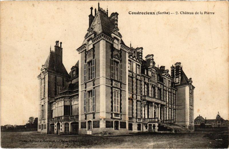 Carte postale ancienne Coudrecieux Chateau de la Pierre France à Coudrecieux