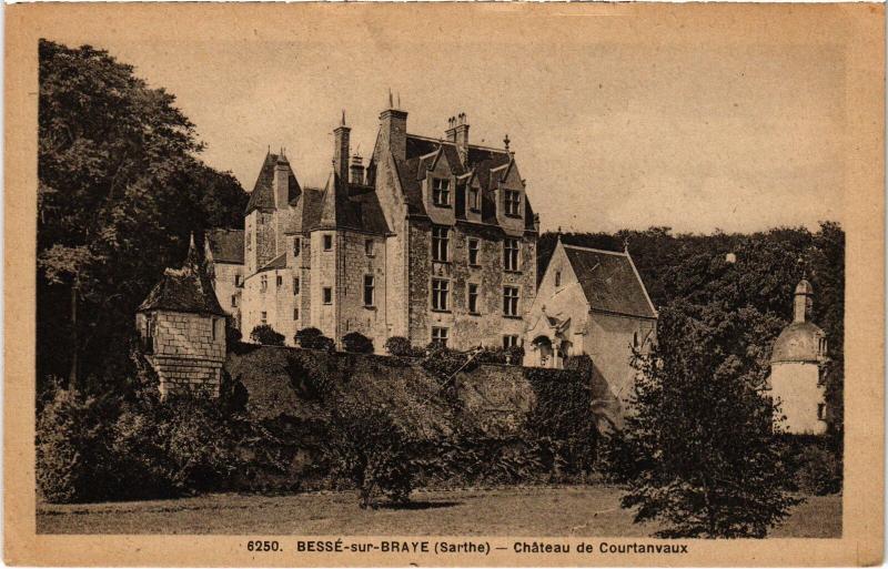 Carte postale ancienne Besse-sur-Braye Chateau de Courtanvaux France