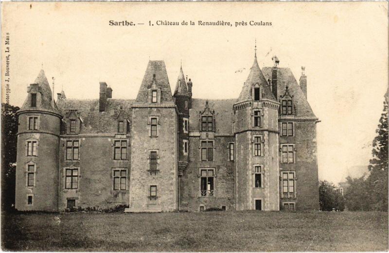 Carte postale ancienne Chateau de la Renaudiere pres Coulans France