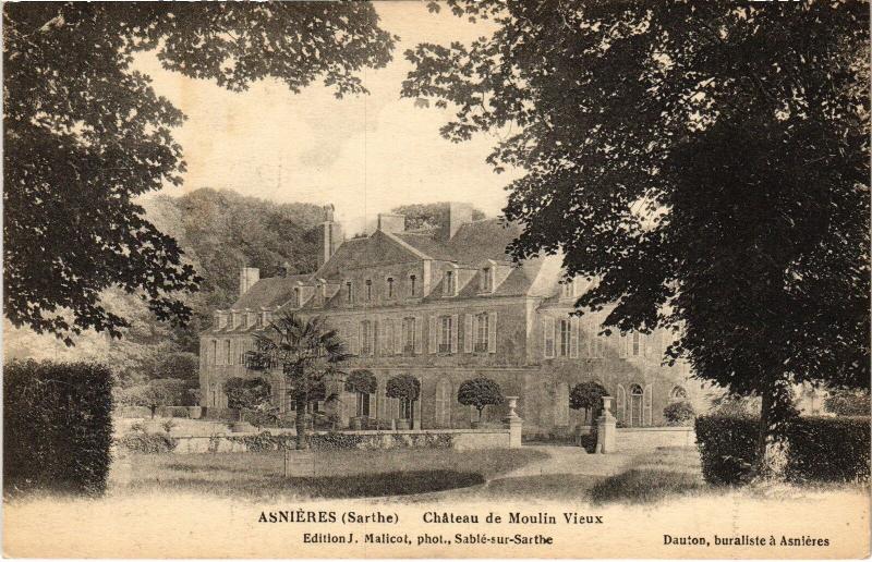 Carte postale ancienne Asnieres Chateau de Moulin Vieux France