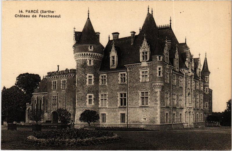 Carte postale ancienne Parce Chateau de Pescheseul France