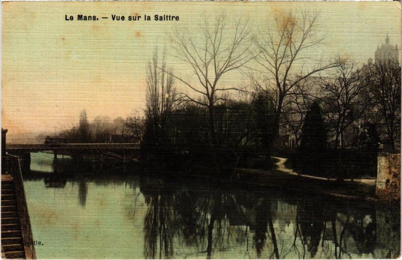 Carte postale ancienne Le Mans Vue sur la Sarthe France au Mans