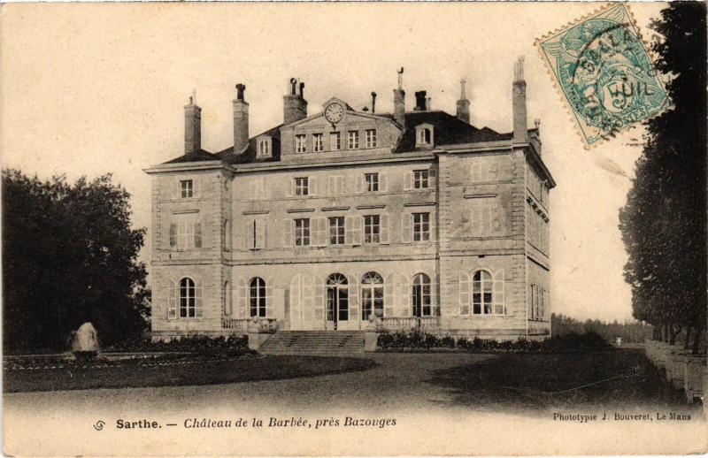 Carte postale ancienne Chateau de la Barbee pres Bazouges France