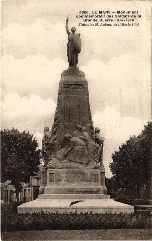 Carte postale ancienne Le Mans Monument France au Mans
