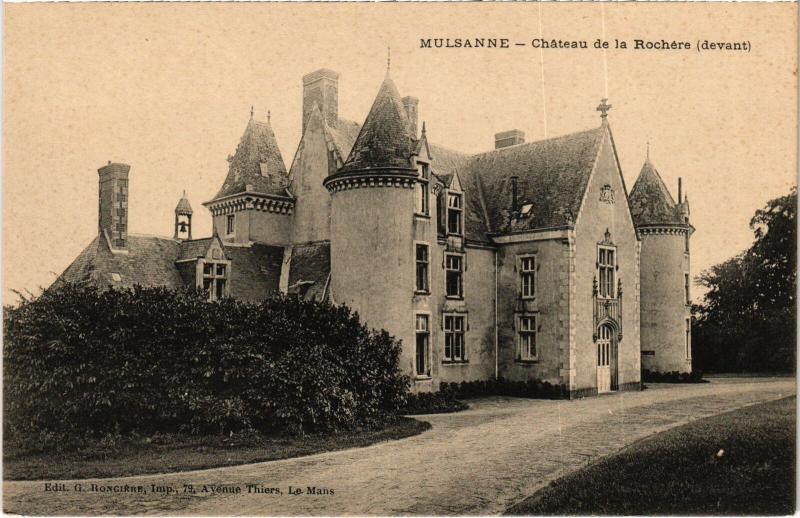 Carte postale ancienne Mulsanne Chateau de la Roche France à Mulsanne