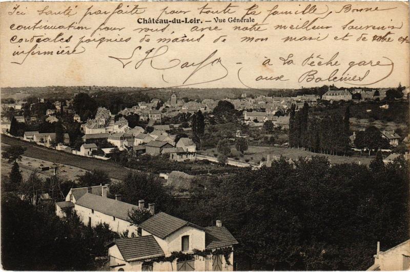 Carte postale ancienne Chateau-du-Loir Vue Generale France