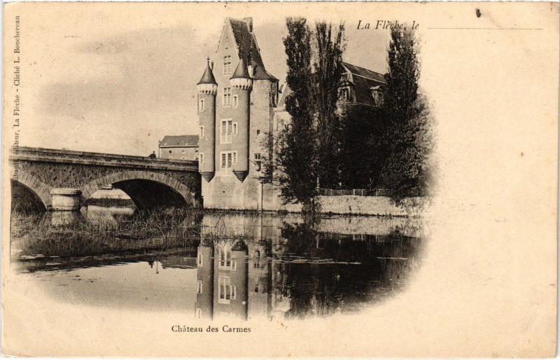 Carte postale ancienne La Fleche Chateau des Carmes France