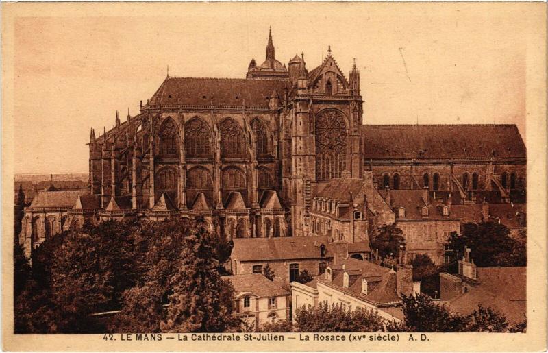 Carte postale ancienne Le Mans Cathedrale Saint-Julien France au Mans