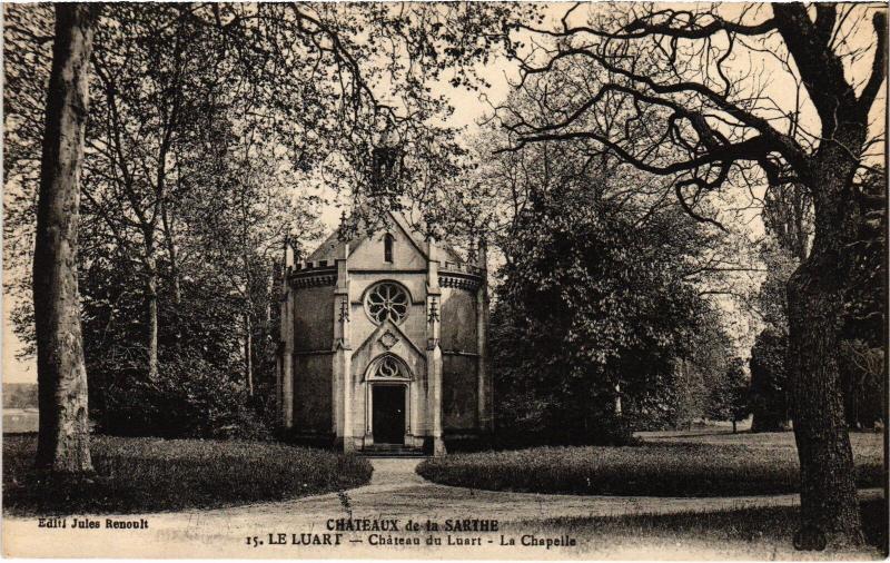 Carte postale ancienne Le Luart Chateau - Chapelle France au Luart