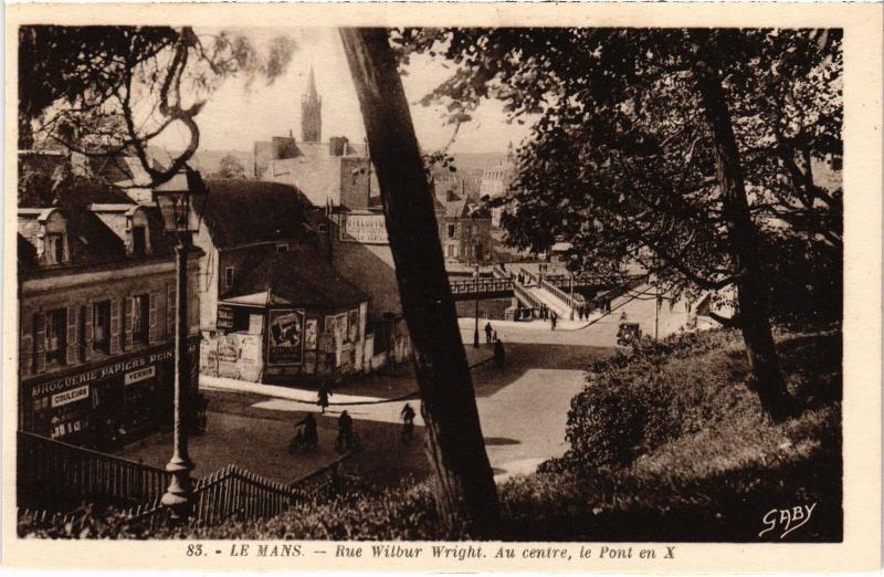 Carte postale ancienne Le Mans Rue Wilbur Wright - Pont en X France au Mans
