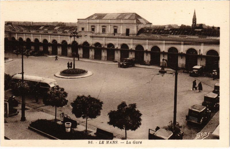 Carte postale ancienne Le Mans La Gare France au Mans