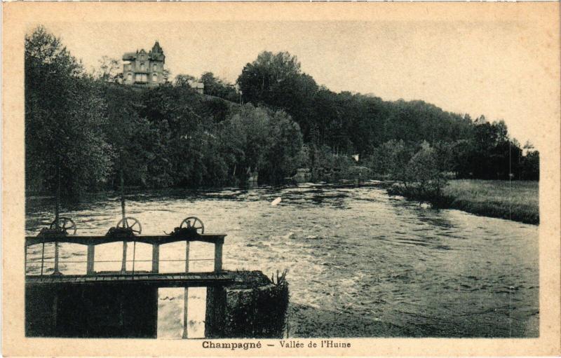 Carte postale ancienne Champagne Vallee de l'Huine France