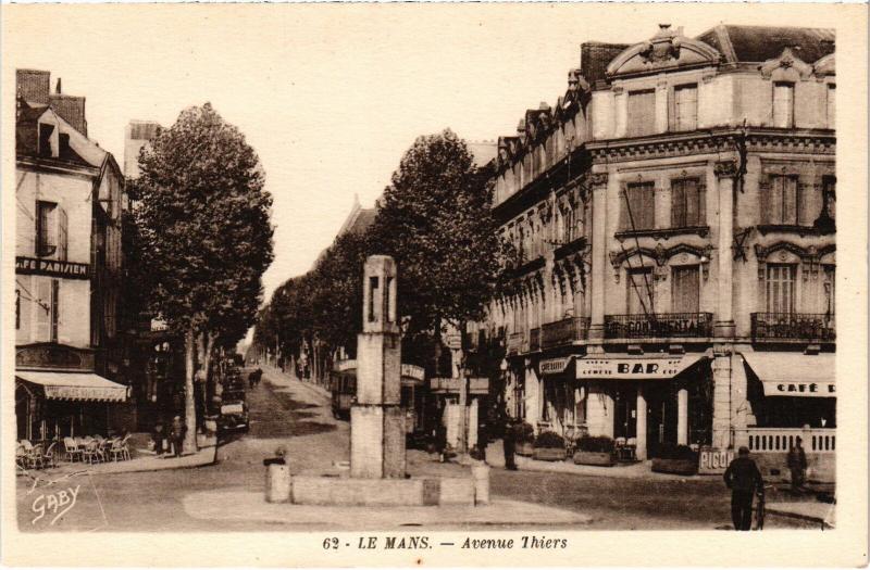 Carte postale ancienne Le Mans Avenue Thiers France au Mans