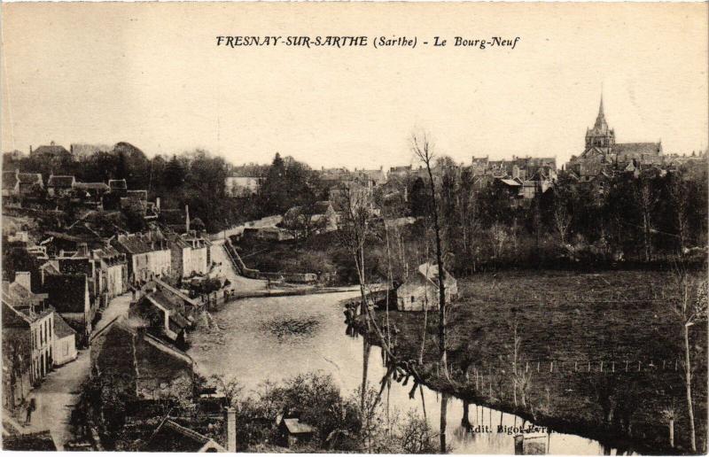 Carte postale ancienne Fresnay-sur-Sarthe Le Bourg Neuf France à Fresnay-sur-Sarthe