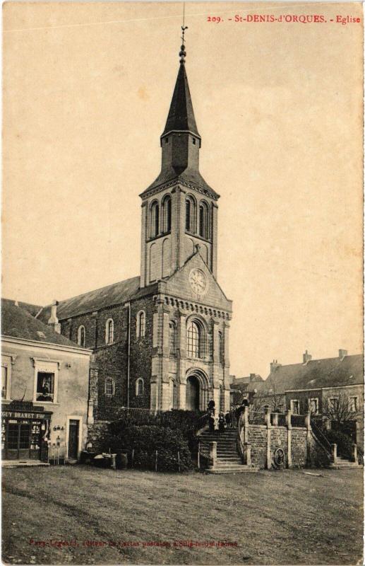Carte postale ancienne Saint-Denis-d'Orques Eglise France à Saint-Denis-d'Orques